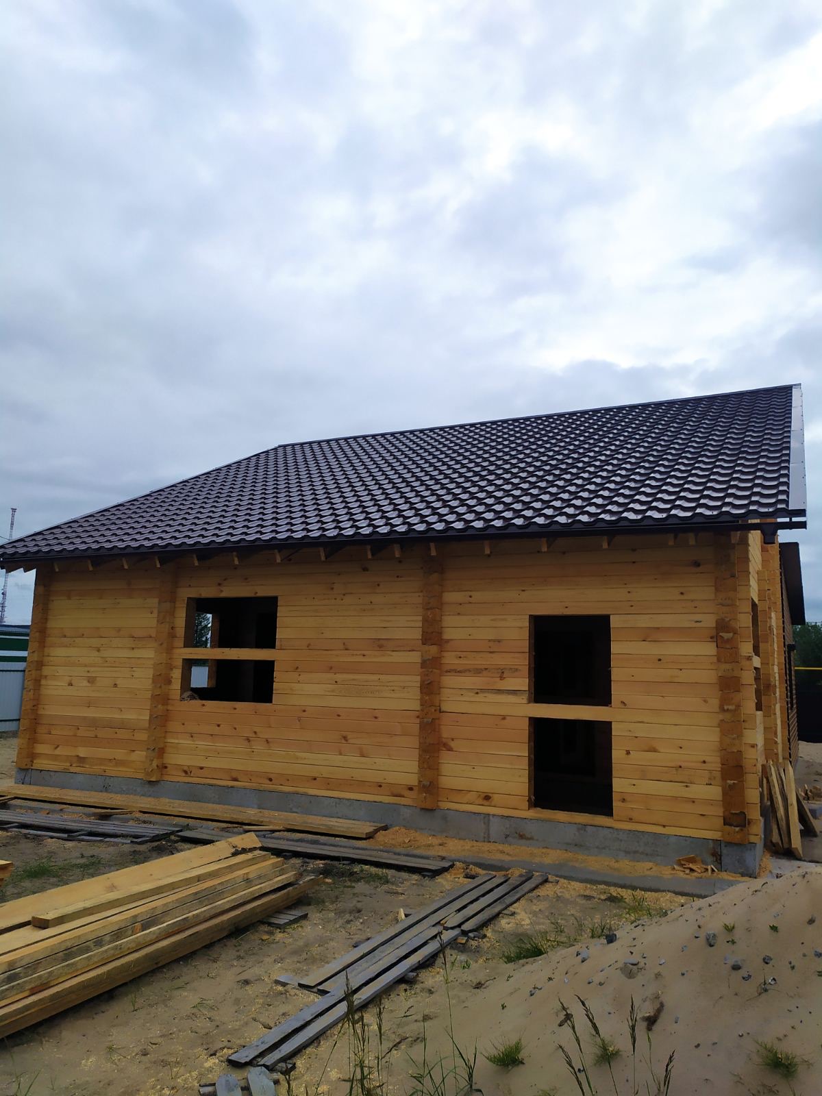 Строительство дома г. Надым ЯНАО июнь 2022 г. профилированный брус 145205мм