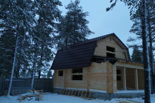 Дом из профилированного бруса 145190 мм г. Муравленко ЯНАО июль 2021 г.