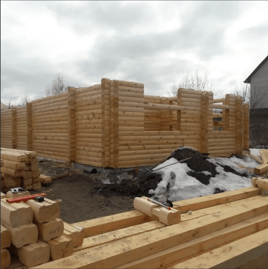 Строительство дома из профилированного лафета 145 210мм декабрь 2020 г (10)